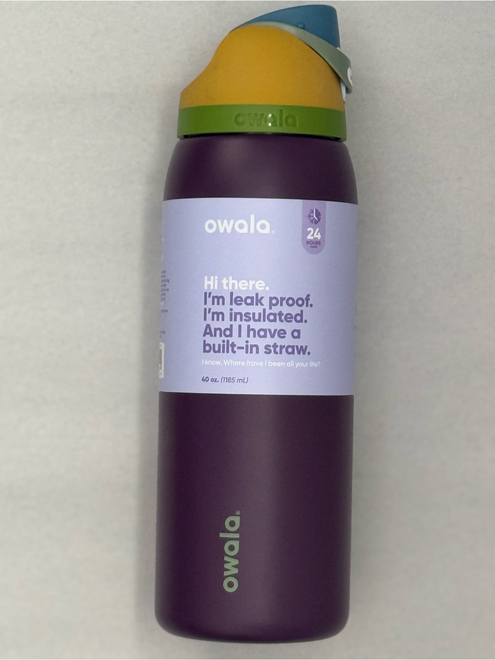 NWT - Owala 40oz FreeSip Stainless Steel Water Bottle in “Jazz Fest” Color